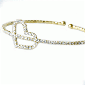 Gold Plated Heart Swarovski Crystal