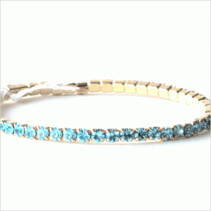 Light Blue Elastic Rhinestone