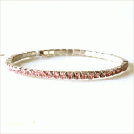 Pink Elastic Rhinestone