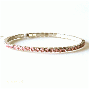 Pink Elastic Rhinestone